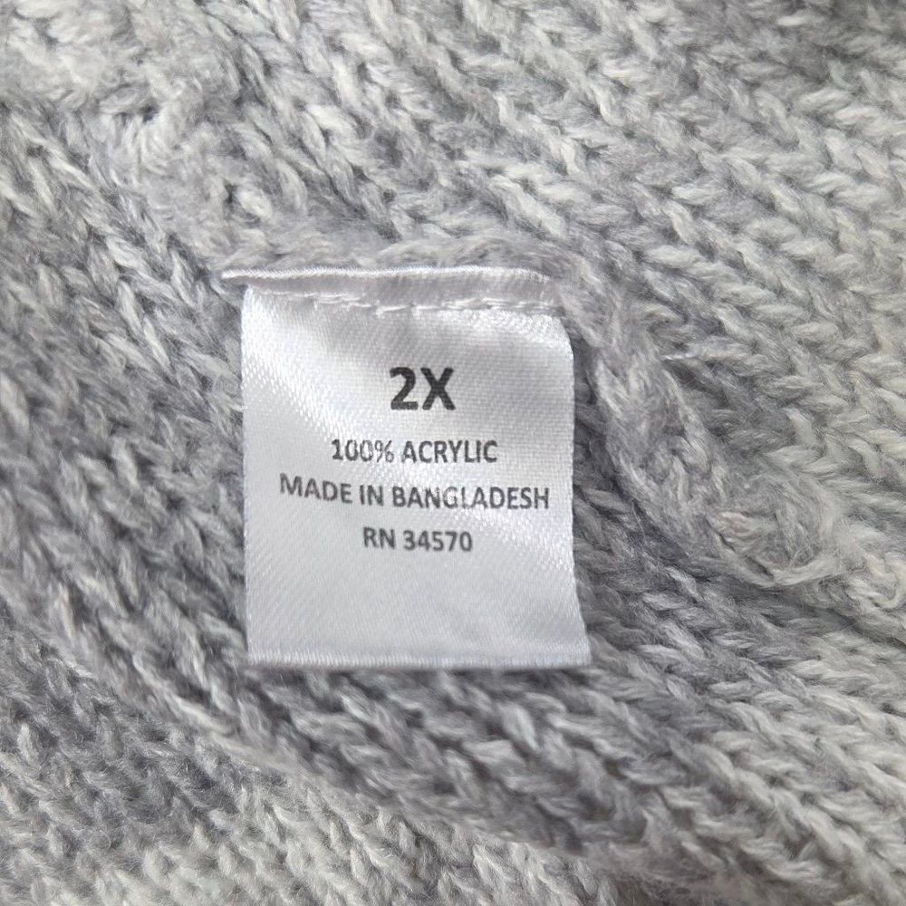 Women's Jason Maxwell Cardigan 2X Gray Black Ombre - Picture 7 of 10